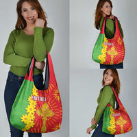 Eritrea Enkutatash Dashiki Grocery Bag With Folk Pattern