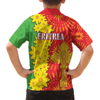 Eritrea Enkutatash Dashiki Kid Hawaiian Shirt With Folk Pattern - Wonder Print Shop