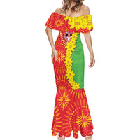 Eritrea Enkutatash Dashiki Mermaid Dress With Folk Pattern - Wonder Print Shop