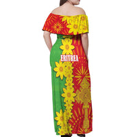 Eritrea Enkutatash Dashiki Off Shoulder Maxi Dress With Folk Pattern - Wonder Print Shop