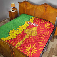 Eritrea Enkutatash Dashiki Quilt With Folk Pattern - Wonder Print Shop