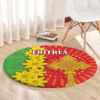 Eritrea Enkutatash Dashiki Round Carpet With Folk Pattern