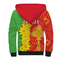 Eritrea Enkutatash Dashiki Sherpa Hoodie With Folk Pattern - Wonder Print Shop