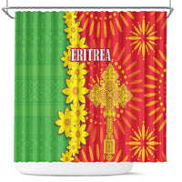 Eritrea Enkutatash Dashiki Shower Curtain With Folk Pattern