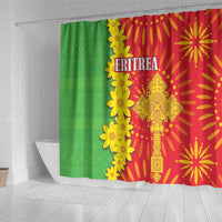 Eritrea Enkutatash Dashiki Shower Curtain With Folk Pattern