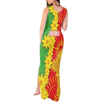 Eritrea Enkutatash Dashiki Tank Maxi Dress With Folk Pattern - Wonder Print Shop