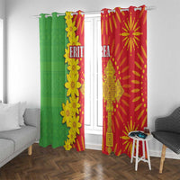 Eritrea Enkutatash Dashiki Window Curtain With Folk Pattern - Wonder Print Shop