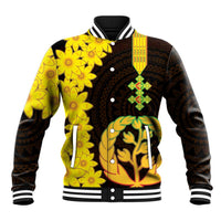 Enkutatash Eritrea New Year Baseball Jacket With Coat Of Arms - Wonder Print Shop