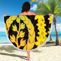 Enkutatash Eritrea New Year Beach Blanket With Coat Of Arms - Wonder Print Shop