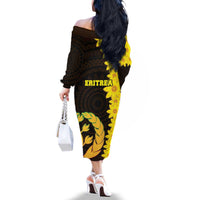 Enkutatash Eritrea New Year Family Matching Off The Shoulder Long Sleeve Dress and Hawaiian Shirt With Coat Of Arms - Wonder Print Shop