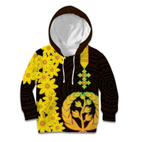 Enkutatash Eritrea New Year Kid Hoodie With Coat Of Arms - Wonder Print Shop