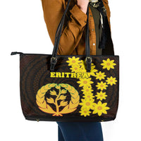 Enkutatash Eritrea New Year Leather Tote Bag With Coat Of Arms - Wonder Print Shop