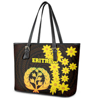 Enkutatash Eritrea New Year Leather Tote Bag With Coat Of Arms - Wonder Print Shop