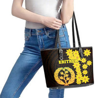 Enkutatash Eritrea New Year Leather Tote Bag With Coat Of Arms - Wonder Print Shop