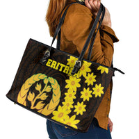 Enkutatash Eritrea New Year Leather Tote Bag With Coat Of Arms - Wonder Print Shop