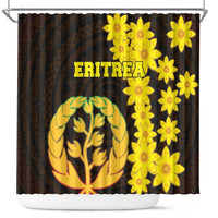 Enkutatash Eritrea New Year Shower Curtain With Coat Of Arms