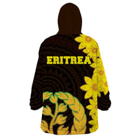 Enkutatash Eritrea New Year Wearable Blanket Hoodie With Coat Of Arms - Wonder Print Shop