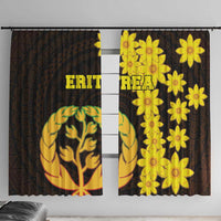 Enkutatash Eritrea New Year Window Curtain With Coat Of Arms - Wonder Print Shop