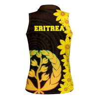 Enkutatash Eritrea New Year Women Sleeveless Polo Shirt With Coat Of Arms - Wonder Print Shop