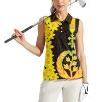 Enkutatash Eritrea New Year Women Sleeveless Polo Shirt With Coat Of Arms - Wonder Print Shop