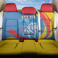 Aruba Lion Roaring Back Car Seat Cover With Coat Of Arms - Wonder Print Shop
