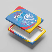 Aruba Lion Roaring Canvas Wall Art With Coat Of Arms - Wonder Print Shop