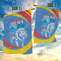 Aruba Lion Roaring Garden Flag With Coat Of Arms - Wonder Print Shop
