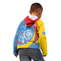 Aruba Lion Roaring Kid Hoodie With Coat Of Arms - Wonder Print Shop