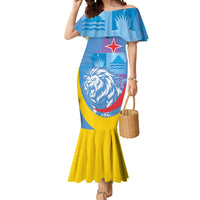 Aruba Lion Roaring Mermaid Dress With Coat Of Arms - Wonder Print Shop