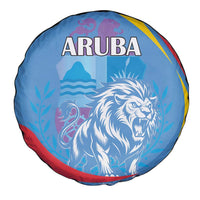 Aruba Lion Roaring Spare Tire Cover With Coat Of Arms - Wonder Print Shop