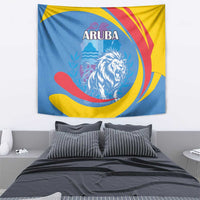 Aruba Lion Roaring Tapestry With Coat Of Arms - Wonder Print Shop