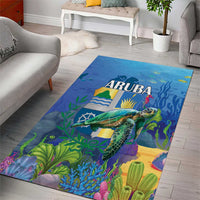 Aruba Sea Turtle Area Rug Underwater Landscape - Wonder Print Shop