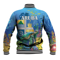 Aruba Sea Turtle Baseball Jacket Underwater Landscape - Wonder Print Shop