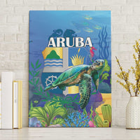 Aruba Sea Turtle Canvas Wall Art Underwater Landscape - Wonder Print Shop