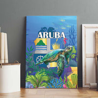 Aruba Sea Turtle Canvas Wall Art Underwater Landscape - Wonder Print Shop