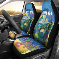 Aruba Sea Turtle Car Seat Cover Underwater Landscape - Wonder Print Shop