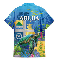 Aruba Sea Turtle Family Matching Mermaid Dress and Hawaiian Shirt Underwater Landscape - Wonder Print Shop