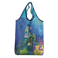 Aruba Sea Turtle Grocery Bag Underwater Landscape
