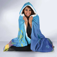 Aruba Sea Turtle Hooded Blanket Underwater Landscape