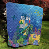 Aruba Sea Turtle Quilt Underwater Landscape - Wonder Print Shop