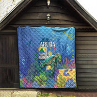 Aruba Sea Turtle Quilt Underwater Landscape - Wonder Print Shop