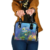 Aruba Sea Turtle Shoulder Handbag Underwater Landscape