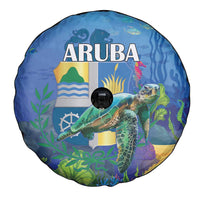 Aruba Sea Turtle Spare Tire Cover Underwater Landscape - Wonder Print Shop