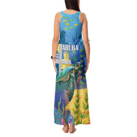 Aruba Sea Turtle Tank Maxi Dress Underwater Landscape - Wonder Print Shop