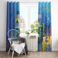 Aruba Sea Turtle Window Curtain Underwater Landscape - Wonder Print Shop