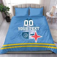 Custom Aruba Coat Of Arms Bedding Set With Flag Style - Wonder Print Shop