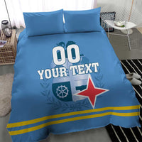 Custom Aruba Coat Of Arms Bedding Set With Flag Style - Wonder Print Shop