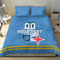 Custom Aruba Coat Of Arms Bedding Set With Flag Style - Wonder Print Shop