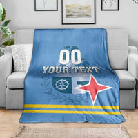 Custom Aruba Coat Of Arms Blanket With Flag Style