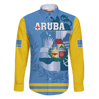 Custom Aruba Coat Of Arms Family Matching Off Shoulder Maxi Dress and Hawaiian Shirt With Flag Style - Wonder Print Shop